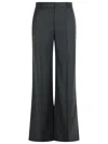Stella Mccartney Wide-leg Wool Pants Featuring Pockets In Black