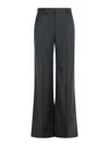 Stella Mccartney Flare Grey Wool Pants Cenere In Gray