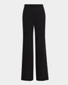 Stella Mccartney Wool Flared Trousers In Black