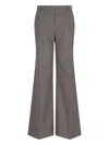 Stella Mccartney Tailored Flared Pants In Wool In Brown