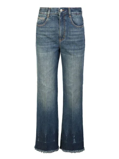 Stella Mccartney Flared Crop Denim Jeans