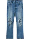 Stella Mccartney Falabella Knees Bootcut Jeans In Blue