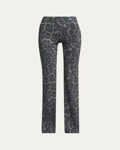 Stella Mccartney Flared Leopard Print Pants