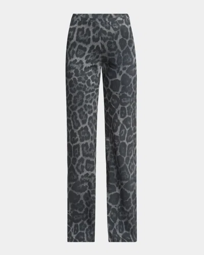 STELLA MCCARTNEY FLARED LEOPARD PRINT PANTS