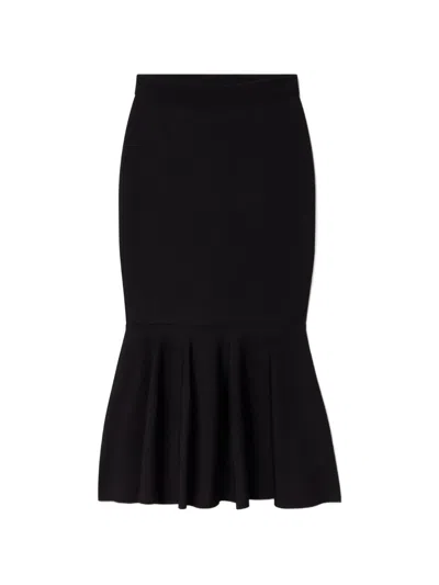 Stella Mccartney Flared Midi Skirt In Black