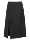 Stella Mccartney Kick-flare Midi Skirt In Black