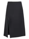 Stella Mccartney Kick-flare Midi Skirt In Black