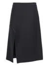 Stella Mccartney Kick-flare Midi Skirt In Black
