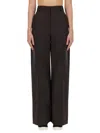 Stella Mccartney Flannel Flared Trousers In Brown