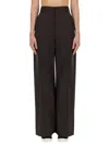 Stella Mccartney Tailored Flared Pants In Wool In Brown