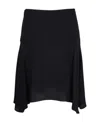 Stella Mccartney Reverse Asymmetric High Waist Skirt In Blue