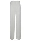 Stella Mccartney High-waisted Cream White Wool Trousers In Cream