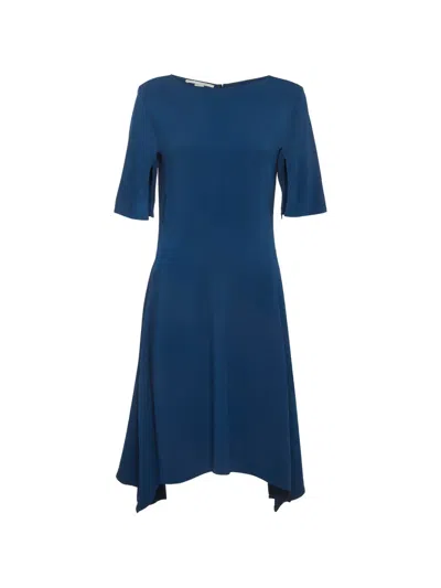 Pre-owned Stella Mccartney Flared Zip-up Dress In Blue