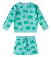 Stella Mccartney Fleece Cotton Sweater And Sweatpants Set In Multicoloured