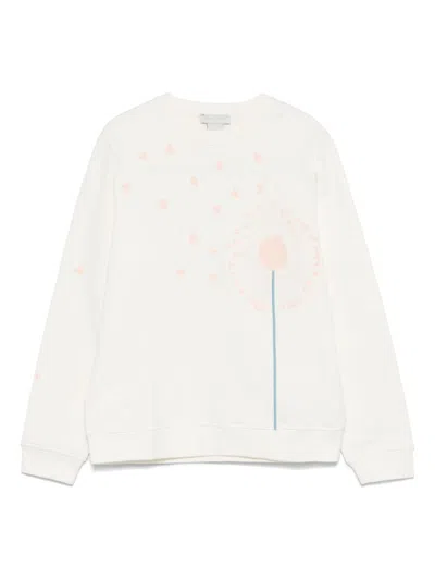 Stella Mccartney Kids' Floral-embroiderde Sweatshirt In White