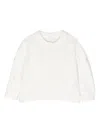 Stella Mccartney Floral-embroidered Button-front Cardigan In Weiss