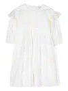 Stella Mccartney Floral-embroidered Cotton Dress In White