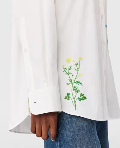 Stella Mccartney Floral Embroidered Shirt In White