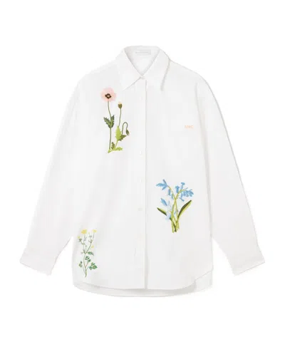 Stella Mccartney Floral Embroidered Shirt In White
