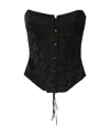Stella Mccartney Strapless Corset Top In Black