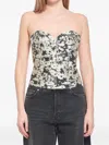 Stella Mccartney Floral-jacquard Top In Weiss