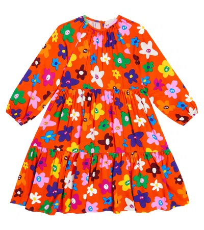 Stella Mccartney Kids' Floral Jersey Dress In Multicoloured