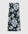 Stella Mccartney Floral Mesh Midi Skirt In Blue