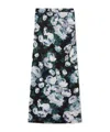 Stella Mccartney Floral Mesh Midi Skirt In Multi