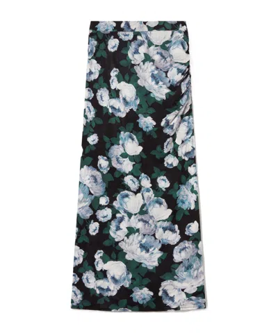 STELLA MCCARTNEY FLORAL MESH MIDI SKIRT