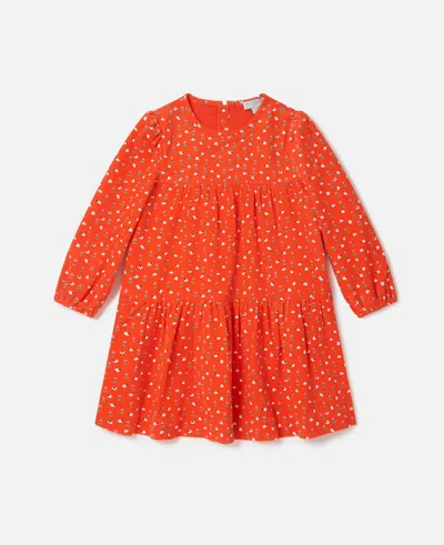 Stella Mccartney Floral Pattern Long-sleeve Dress In Red