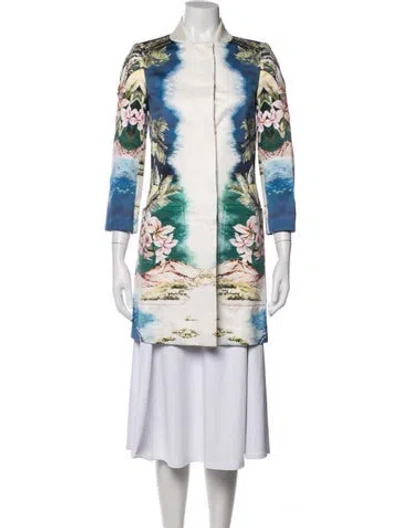 Pre-owned Stella Mccartney Floral Print Coat In Multicolor