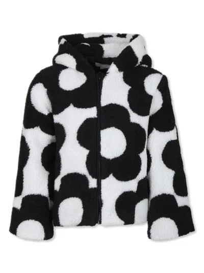 Stella Mccartney Kids' Floral-print Coat In White