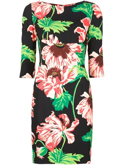 Stella Mccartney Floral Print Dress In Black