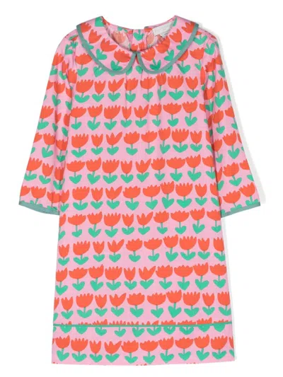 Stella Mccartney Kids' Floral-print Dress In Pink