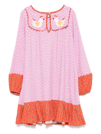 Stella Mccartney Kids' Floral-print Dress In Pink