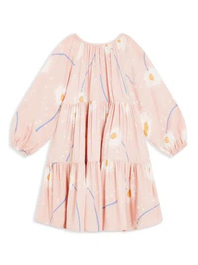 Stella Mccartney Kids' Floral-print Dress In Pink