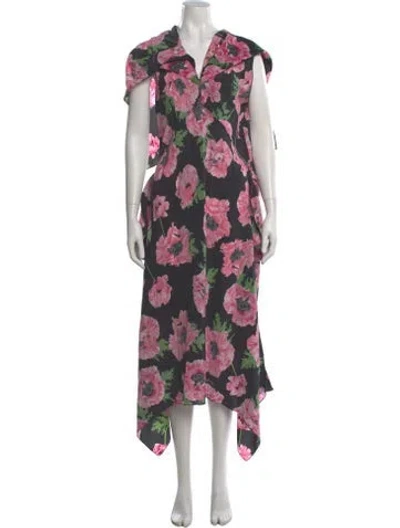 Pre-owned Stella Mccartney Floral Print Knee-length Dress In Multi