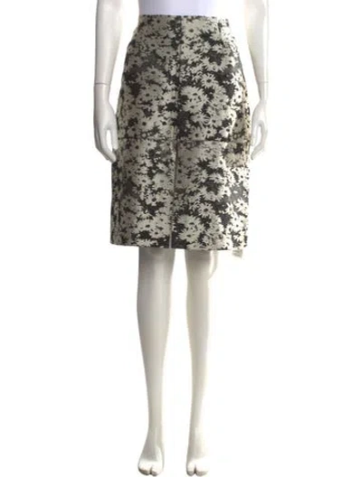 Pre-owned Stella Mccartney Floral Print Knee-length Skirt In Black