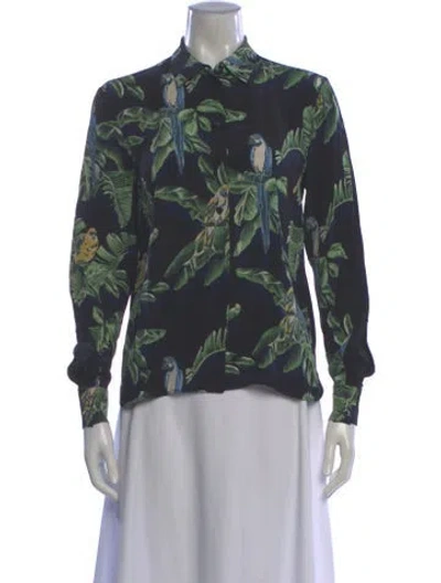 Pre-owned Stella Mccartney Floral Print Long Sleeve Blouse In Multi