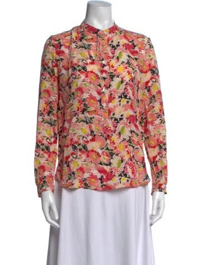 Pre-owned Stella Mccartney Floral Print Long Sleeve Blouse In Pink