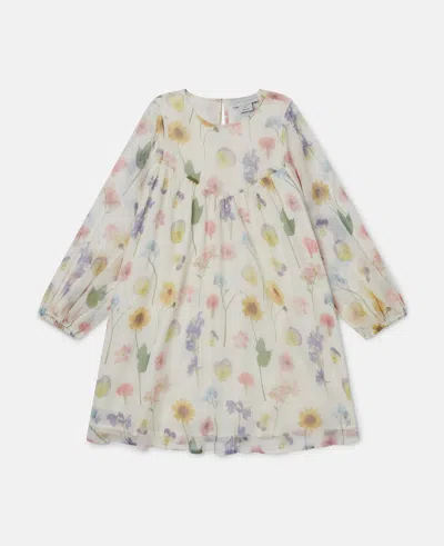 Stella Mccartney Woven Poly Blend Dress In Cream