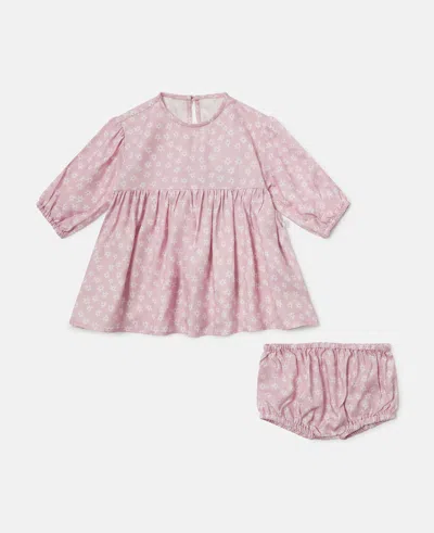 Stella Mccartney Floral Print Long-sleeve Dress In Pink