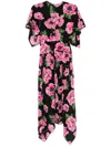 Stella Mccartney Floral-print Midi Dress In Pink