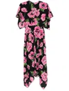 Stella Mccartney Floral-print Midi Dress In Rosa
