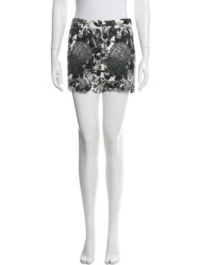 Pre-owned Stella Mccartney Floral Print Mini Shorts In Black