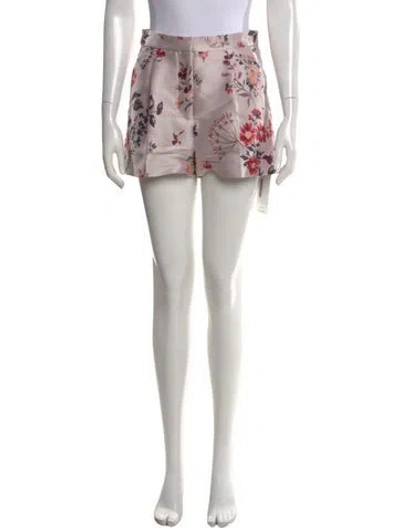 Pre-owned Stella Mccartney Floral Print Mini Shorts In Pink