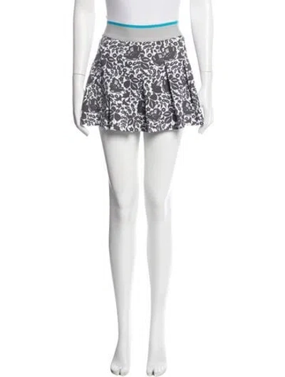 Pre-owned Stella Mccartney Floral Print Mini Skirt In White
