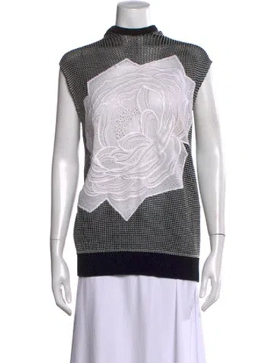 Pre-owned Stella Mccartney Floral Print Mock Neck Sweater In Multi