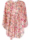Stella Mccartney Floral-print Organic-cotton Kaftan In Rosa