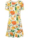 Stella Mccartney Garden Print Mini Dress In Multicolor
